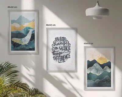 Zestaw obrazów do salonu abstrakcyjne góry pełne inspiracji