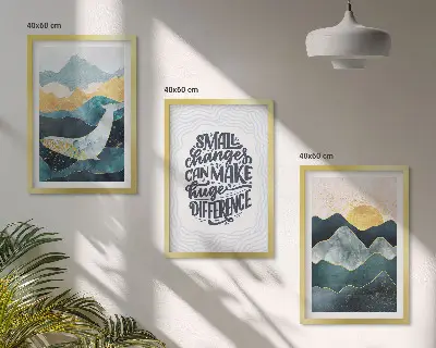 Zestaw obrazów do salonu abstrakcyjne góry pełne inspiracji