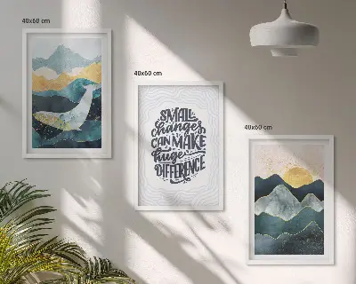 Zestaw obrazów do salonu abstrakcyjne góry pełne inspiracji