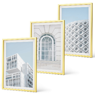 Kompozycja obrazów na ścianę Nowoczesna architektura geometria