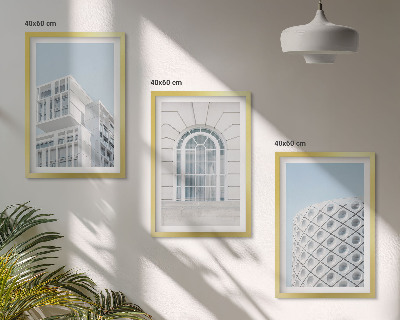 Kompozycja obrazów na ścianę Nowoczesna architektura geometria