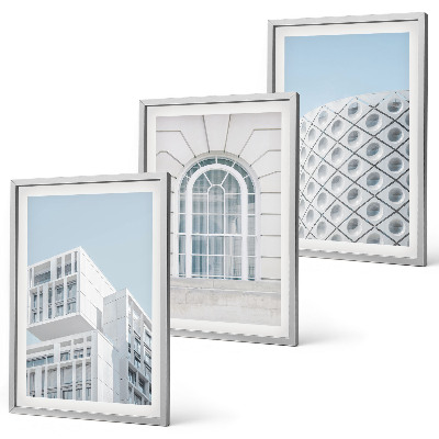Kompozycja obrazów na ścianę Nowoczesna architektura geometria