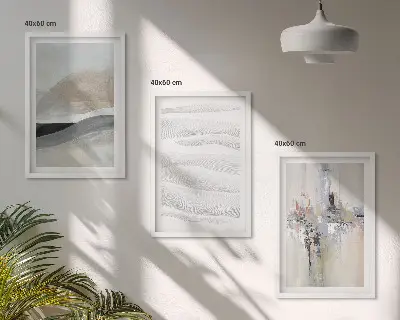 Zestaw 3 obrazów do salonu abstrakcyjne wzory w kolorach ziemi