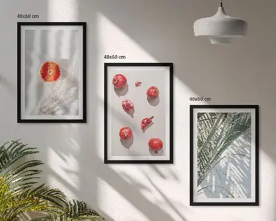 Zestaw obrazów do salonu wakacyjne owoce z palmy