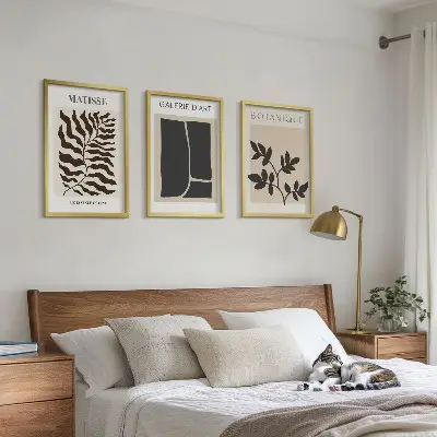 Zestaw obrazów do salonu minimalistyczne postery z motywem roślinnym