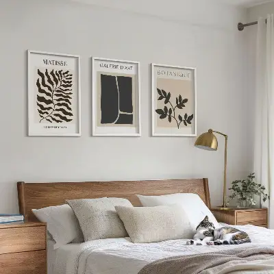 Zestaw obrazów do salonu minimalistyczne postery z motywem roślinnym
