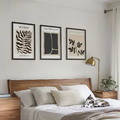 Zestaw obrazów do salonu minimalistyczne postery z motywem roślinnym