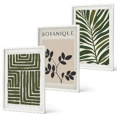 Zestaw obrazów do salonu Botaniczne boho minimalizm