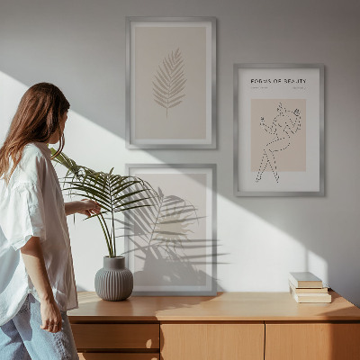 Kompozycja obrazów na ścianę Kolekcja minimalistycznych form