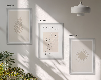 Kompozycja obrazów na ścianę Kolekcja minimalistycznych form