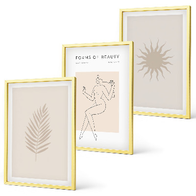 Kompozycja obrazów na ścianę Kolekcja minimalistycznych form