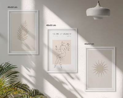 Kompozycja obrazów na ścianę Kolekcja minimalistycznych form