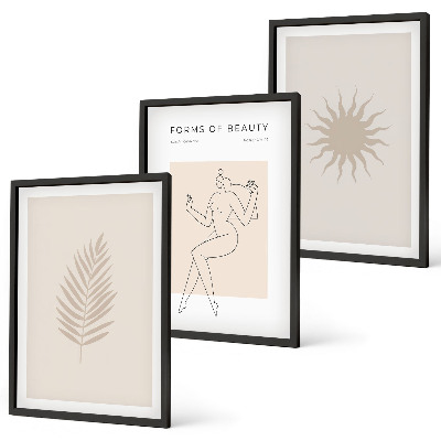 Kompozycja obrazów na ścianę Kolekcja minimalistycznych form