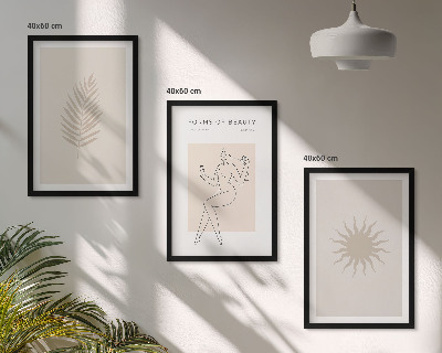Kompozycja obrazów na ścianę Kolekcja minimalistycznych form