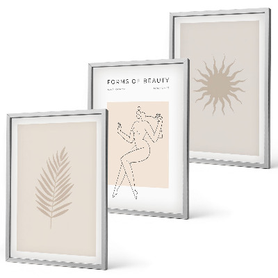 Kompozycja obrazów na ścianę Kolekcja minimalistycznych form