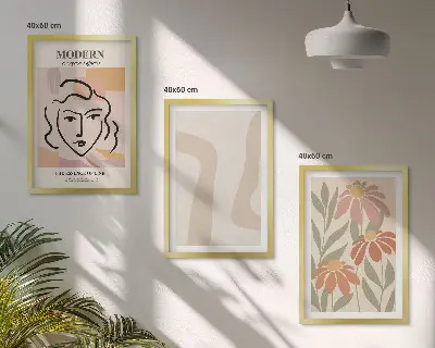Nowoczesne abstrakcje z kobietą zestaw 3 obrazów do salonu