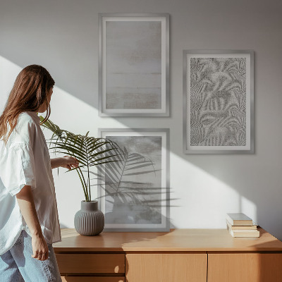 Kompozycja obrazów na ścianę Nowoczesne tekstury minimalistyczne