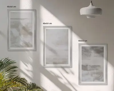 Zestaw 3 obrazów do salonu wytarte tekstury w nowoczesnym stylu
