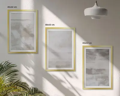 Zestaw 3 obrazów do salonu wytarte tekstury w nowoczesnym stylu