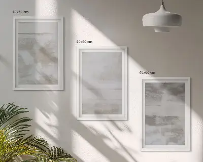 Zestaw 3 obrazów do salonu wytarte tekstury w nowoczesnym stylu