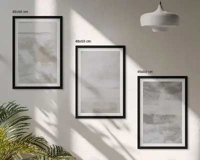 Zestaw 3 obrazów do salonu wytarte tekstury w nowoczesnym stylu