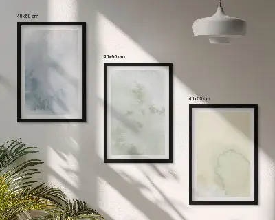 Zestaw obrazów do salonu Pastelowe akwarele na płótnie