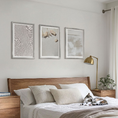 Zestaw 3 obrazów do salonu Piasek kamienie boho tekstura
