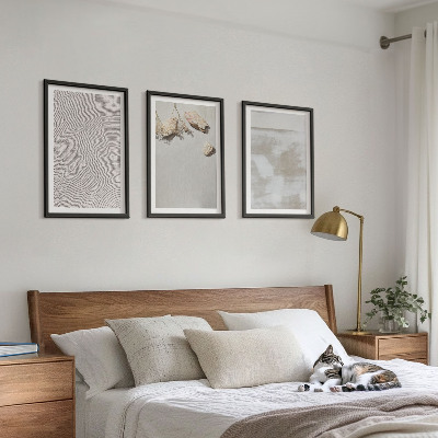 Zestaw 3 obrazów do salonu Piasek kamienie boho tekstura