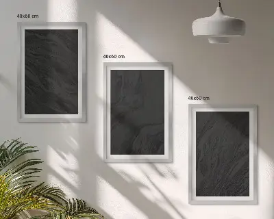 Zestaw obrazów do salonu eleganckie tekstury ciemnego marmuru