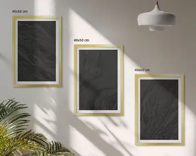 Zestaw obrazów do salonu eleganckie tekstury ciemnego marmuru