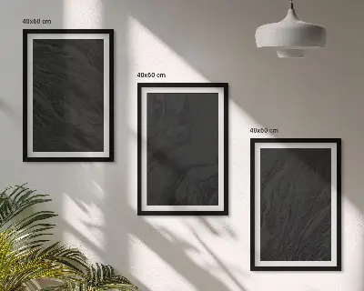 Zestaw obrazów do salonu eleganckie tekstury ciemnego marmuru