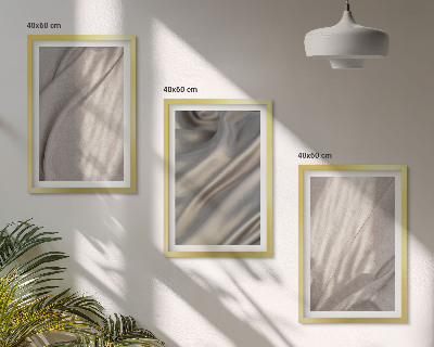 Zestaw obrazów do salonu Naturalne tkaniny boho zbliżenie
