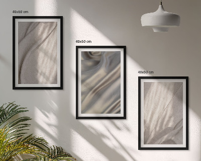 Zestaw obrazów do salonu Naturalne tkaniny boho zbliżenie