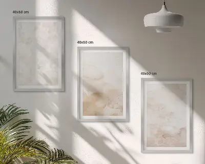 Zestaw obrazów do salonu modne pastelowe tekstury