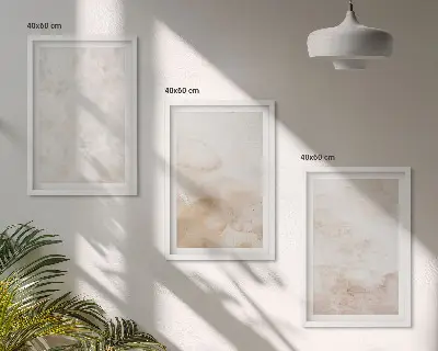 Zestaw obrazów do salonu modne pastelowe tekstury