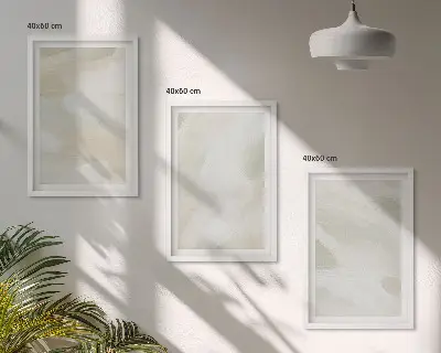 Zestaw 3 obrazów do salonu jasne abstrakcje w stylu boho
