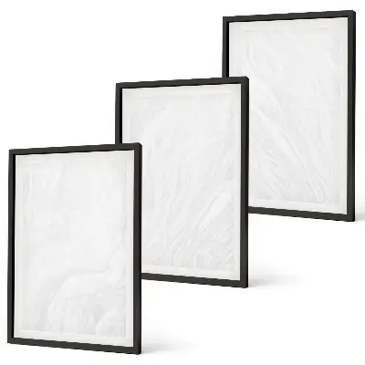 Kompozycja obrazów na ścianę elegancka struktura marmuru