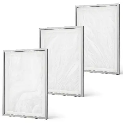 Kompozycja obrazów na ścianę elegancka struktura marmuru