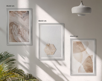 Kompozycja obrazów na ścianę Designerska abstrakcja natura