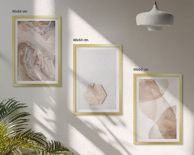 Kompozycja obrazów na ścianę Designerska abstrakcja natura