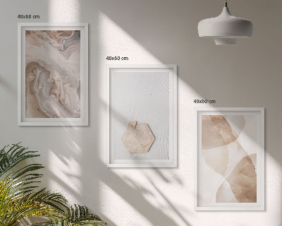 Kompozycja obrazów na ścianę Designerska abstrakcja natura
