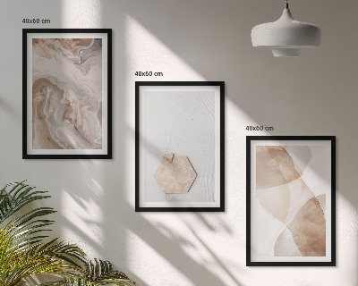 Kompozycja obrazów na ścianę Designerska abstrakcja natura