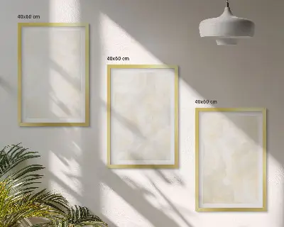 Zestaw 3 obrazów do salonu jasne tekstury farby w stylu design