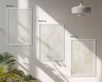 Zestaw 3 obrazów do salonu jasne tekstury farby w stylu design
