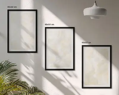 Zestaw 3 obrazów do salonu jasne tekstury farby w stylu design
