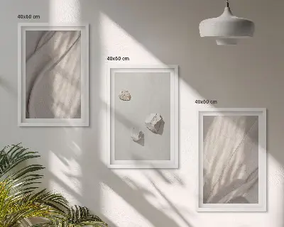 Zestaw 3 obrazów do salonu zbliżenia struktury w stylu boho