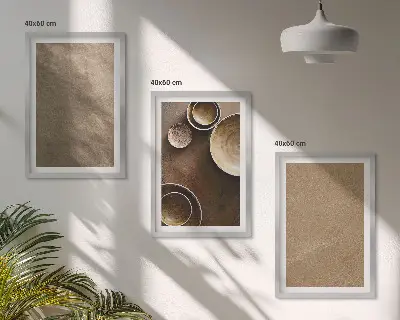 Kamienne struktury minimalistyczne zestaw 3 obrazów do salonu