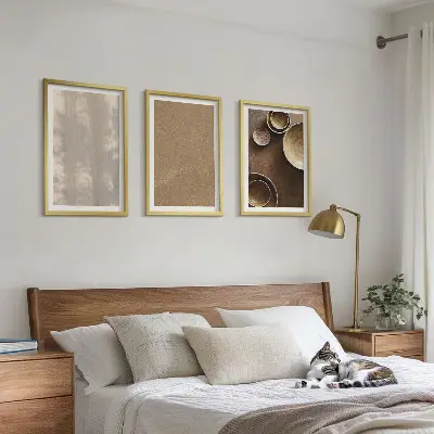 Zestaw obrazów do salonu z minimalistycznymi teksturami