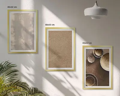 Zestaw obrazów do salonu z minimalistycznymi teksturami