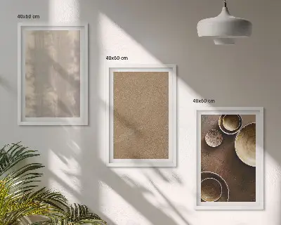 Zestaw obrazów do salonu z minimalistycznymi teksturami